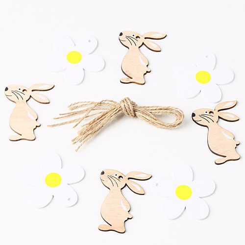 

Happy Easter Happy Easter bunny egg Holiday Decorations wood Decorative set