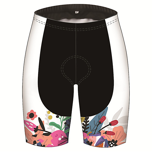 

21Grams Women's Cycling Shorts Spandex Polyester Bike Shorts Padded Shorts / Chamois Pants Breathable 3D Pad Quick Dry Sports Patchwork Floral Botanical Red / White Mountain Bike MTB Road Bike Cycling