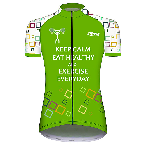 

21Grams Women's Short Sleeve Cycling Jersey Spandex BluePink Novelty Bike Jersey Top Mountain Bike MTB Road Bike Cycling UV Resistant Breathable Quick Dry Sports Clothing Apparel / Stretchy