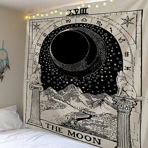 

Tarot Divination Wall Tapestry Art Decor Blanket Curtain Picnic Tablecloth Hanging Home Bedroom Living Room Dorm Decoration Mysterious Bohemian Moon Galaxy