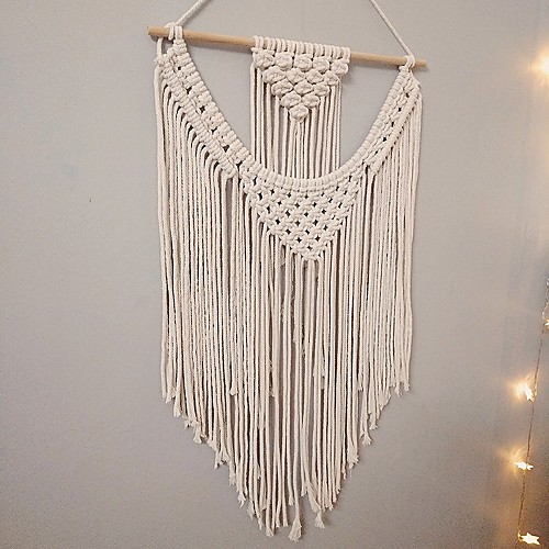 

Hand Woven Macrame Wall Tapestry Bohemian Boho Art Decor Blanket Curtain Hanging Home Bedroom Living Room Decoration Nordic Handmade Tassel Cotton