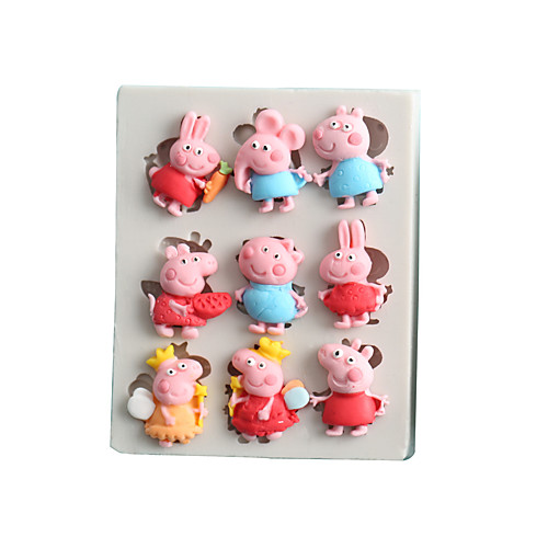 

Cartoon lamb pig fondant cake chocolate mold silicone mold baking mold