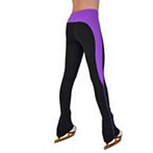 

Over The Boot Figure Skating Tights Women's Girls' Ice Skating Pants / Trousers Purple Spandex High Elasticity Training Skating Wear Patchwork Ice Skating Figure Skating / Kids