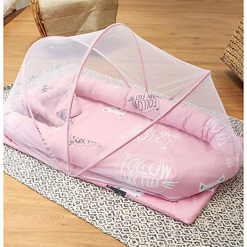 

Baby Infant Bedding Crib Netting Portable Foldable Baby Mosquito Nets Bed Mattress Pillow Mosquito Net Tent Baby Infant Bed Dot Zipper Crib Sleeping Cushion collapsible portable