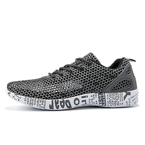 

Men's Mesh Summer / Spring & Summer Sporty / Casual Athletic Shoes Walking Shoes / Upstream Shoes Breathable Slogan Black / Dark Grey / Dark Green