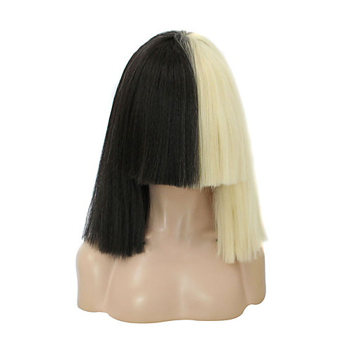 

Cosplay Sia Cosplay Wigs Women's Straight bangs 15 inch Heat Resistant Fiber kinky Straight Multi-color Adults' Anime Wig / 1980s
