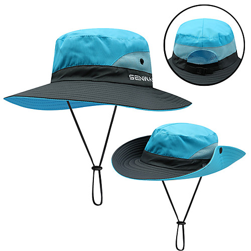 

Adults Wide Brim Sun Hat Bucket Hat Spring, Fall, Winter, Summer Fishing Outdoor Nylon Waterproof Quick Dry Breathable / Women's / Men's / Patchwork