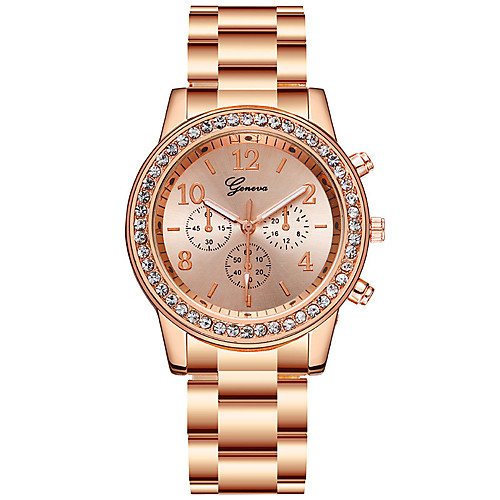 

Men's Steel Band Watches Luxury Fashion Stainless Steel Chinese Quartz Rose Gold Gold Silver Diamond 1 pc Analog One Year Battery Life