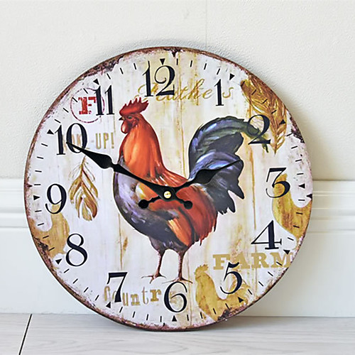 

1pcs Frameless Wall Clock Rooster Pattern Home Decoration Wall Clock