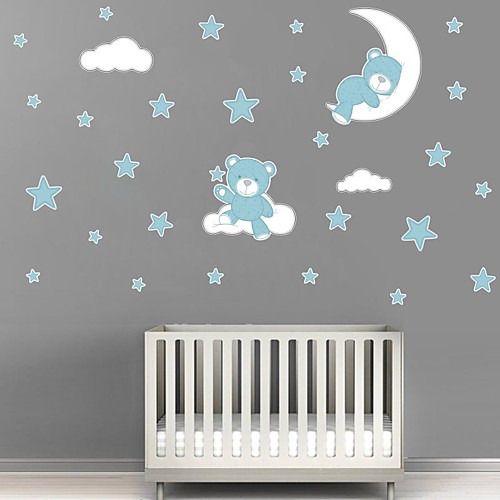 

Animals / Stars Wall Stickers Plane Wall Stickers Decorative Wall Stickers PVC Home Decoration Wall Decal Wall / Window Decoration 1pc 4836cm