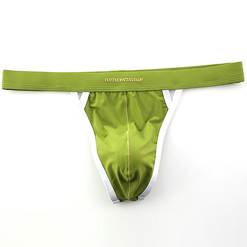 

Men's Cut Out G-string Underwear - Normal Low Waist Light Blue Yellow Fuchsia M L XL
