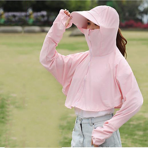 

Women's Sun Hat Fishing Hat Fisherman Hat Hiking Hat Summer Outdoor Windproof Sunscreen UV Resistant Breathable Hat Solid Color Chinlon Dark Pink White Purple for Camping / Hiking Hunting Fishing