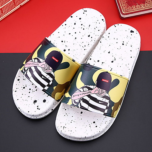 

Men's PVC Spring & Summer Casual Slippers & Flip-Flops Breathable White / Black