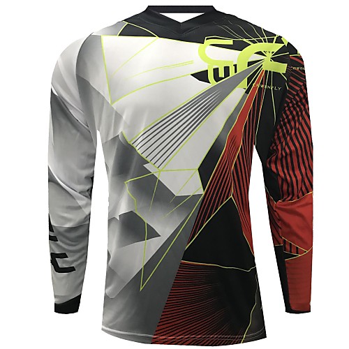 

CAWANFLY Men's Long Sleeve Cycling Jersey Downhill Jersey Dirt Bike Jersey Winter Black Stripes Novelty Bike Jersey Top Mountain Bike MTB Quick Dry Breathable Sports Clothing Apparel / Expert