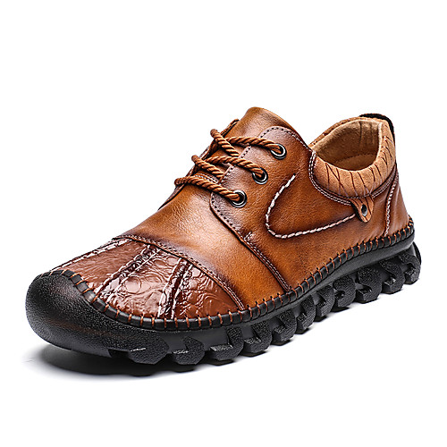 

Men's Patent Leather Fall / Spring & Summer Casual / Vintage Oxfords Breathable Blue / Brown / Black