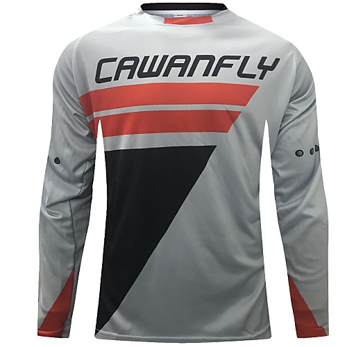 

CAWANFLY Men's Long Sleeve Cycling Jersey Downhill Jersey Dirt Bike Jersey Winter Black Solid Color Novelty Bike Jersey Top Mountain Bike MTB Quick Dry Breathable Sports Clothing Apparel / Expert