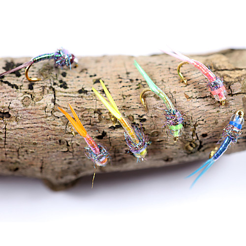 

6 pcs Flies Flies Sinking Bass Trout Pike Fly Fishing Freshwater Fishing Lure Fishing Metal / General Fishing