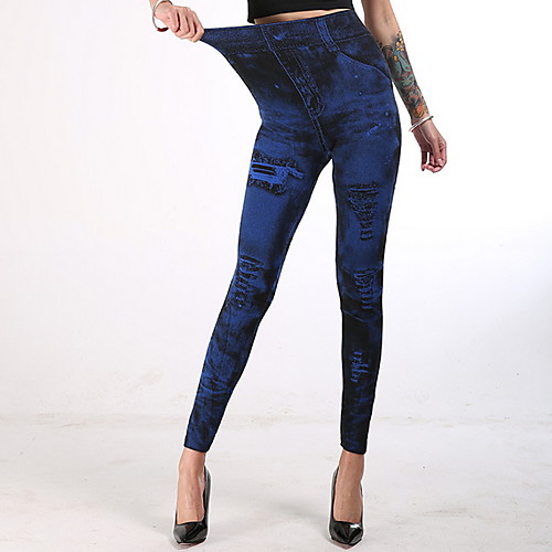 

Women's Sporty Slim Sweatpants Pants - Print Red Orange Dusty Blue XS / S / M