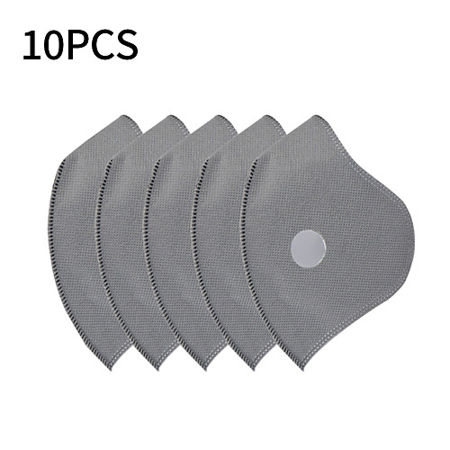 

10PCS Mask Replacement Filters Waterproof Breathable Cycling Dust Proof Bike / Cycling Grey for Unisex Adults' Outdoor Exercise Outdoor Bike / Cycling Solid Color 10pcs / Stretchy