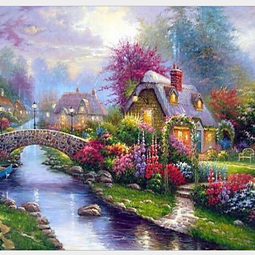 

Crafts Diy Diamond Painting Cross Stitch Dream Home Diamond Embroidery Cabin Scenery Rubik's Cube Drill Picture 4030cm