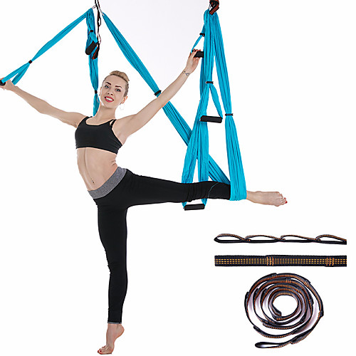 

Aerial Yoga Swing Set Yoga Hammock / Sling Kit Extension Straps Sports Nylon Aerial Yoga Inversion Exercises Air Yoga Ultra Strong Antigravity Durable Anti-tear Decompression Inversion Therapy Heal