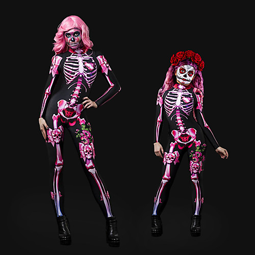 

Zentai Suits Catsuit Skin Suit Skeleton / Skull Kid's Adults' Cosplay Costumes Ultra Sexy Men's Women's Skull Halloween Carnival Masquerade / Leotard / Onesie / Leotard / Onesie / High Elasticity