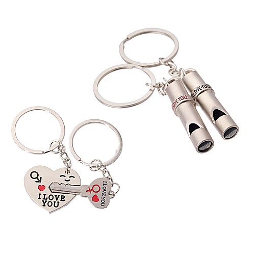 

Creative / Heart Keychain Favors Metal Whistle - 4 pcs All Seasons