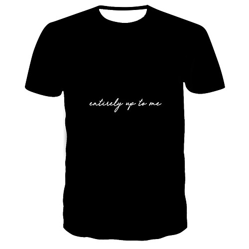 

Men's Plus Size Color Block 3D Print Slim T-shirt Basic Daily Round Neck Black / Short Sleeve
