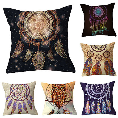 

Set of 6 Throw Pillow Simple Classic 4545 cm Cushion Vintage Circle Cover Sofa Home Decor Throw Pillow Case