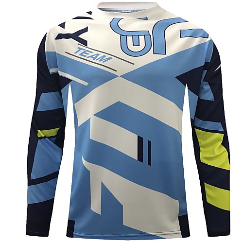 

CAWANFLY Men's Long Sleeve Cycling Jersey Downhill Jersey Dirt Bike Jersey Winter Polyester Black Plaid / Checkered Geometic Novelty Bike Jersey Top Mountain Bike MTB Breathable Quick Dry / Expert