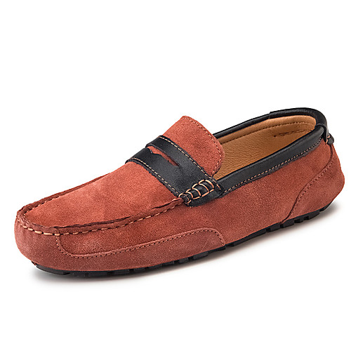 

Men's Spring & Summer / Fall & Winter Classic / Casual Daily Office & Career Loafers & Slip-Ons Walking Shoes Faux Leather Breathable Non-slipping Wear Proof Dark Red / Light Brown / Black