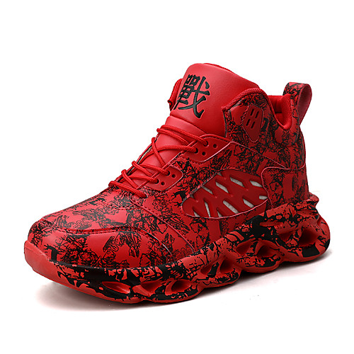 

Men's PU Fall / Spring & Summer Trainers / Athletic Shoes Basketball Shoes / Walking Shoes Breathable Red / Green / White