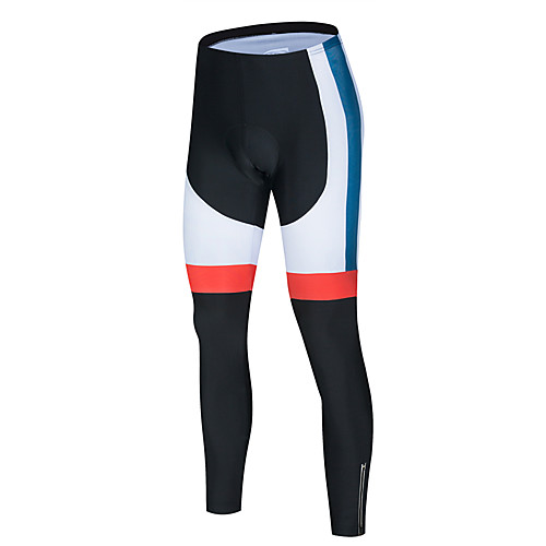 

EVERVOLVE Men's Cycling Tights Cycling Pants Bike Tights Padded Shorts / Chamois Pants Thermal / Warm Breathable Quick Dry Sports Patchwork Geometic White Mountain Bike MTB Road Bike Cycling Clothing