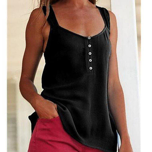 

Women's Solid Colored Blouse Daily Strap White / Black / Blue / Purple / Red / Yellow / Fuchsia / Royal Blue