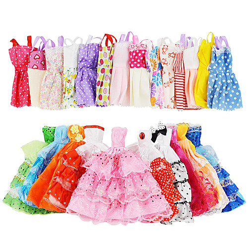 

Doll accessories Doll Clothes Doll Dress Clothing Tulle Lace Fabrics Simple Creative Kawaii For 11.5 Inch Doll Handmade Toy for Girl's Birthday Gifts Random Color Doll Not Included