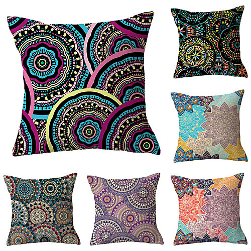

Set of 6 Throw Pillow Simple Classic 4545 cm Cushion Vintage Circle Cover Sofa Home Decor Throw Pillow Case