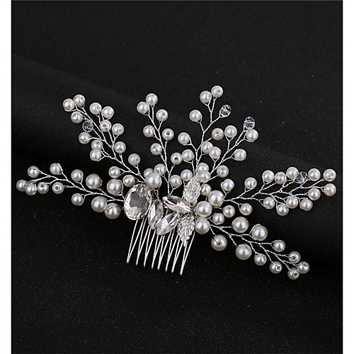 

Simple Style Imitation Pearl / Alloy Hair Combs with Crystal / Sparkling Glitter / Glitter 1 pc Wedding / Birthday Headpiece