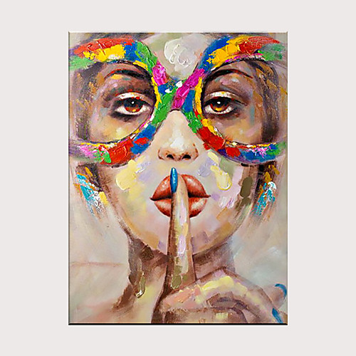 

Women Face Palette Portrait Hand Painted Pop Art Wall Art Canvas Oil Painting Decorativos For Home Hotels Galley Rolled Without Frame