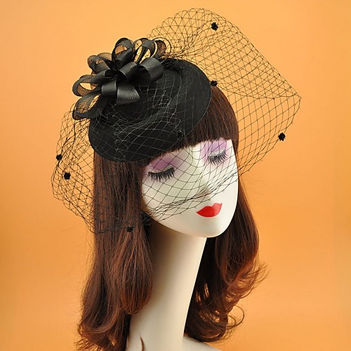 

Net Fascinators with Flower 1 Piece Tea Party / Horse Race Headpiece