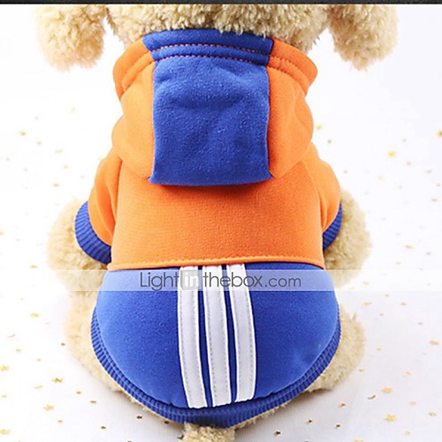 

Dog Cat Sweater Hoodie Sweatshirt Stripes Color Block Casual / Daily Simple Style Winter Dog Clothes Puppy Clothes Dog Outfits Black Brown Dark Blue Costume for Girl and Boy Dog Fleece XS S M L XL XXL