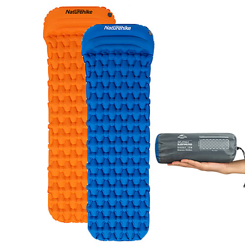 

Naturehike Inflatable Sleeping Pad Air Pad with Pillow Outdoor Camping Lightweight Rain Waterproof High Elasticity Wear Resistance TPU Nylon 591986.5 cm for 1 person Camping / Hiking / Caving All