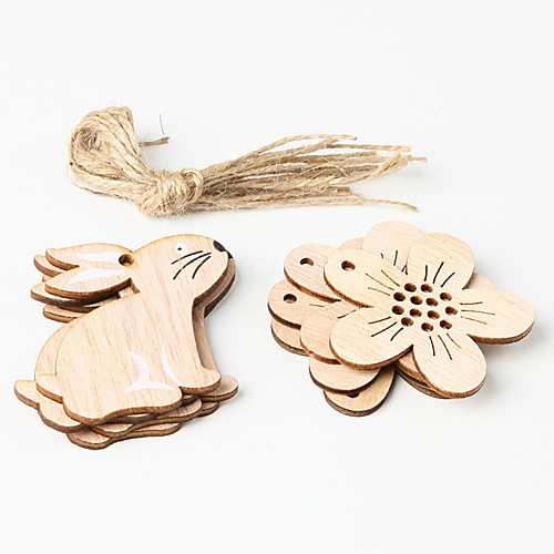 

Ornaments Wood 8pcs Easter