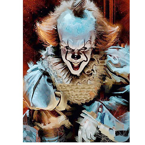 

Full Square Drill 5D DIY Diamond Painting Horror Clown Embroidery Cross Stitch Mosaic Home Decor Gift
