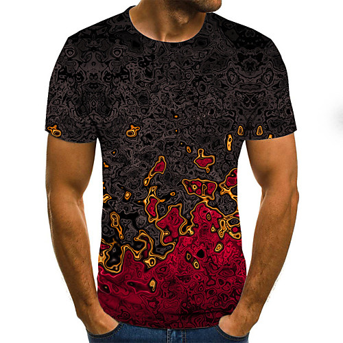 

Men's 3D Print T-shirt Daily Round Neck Black / Short Sleeve