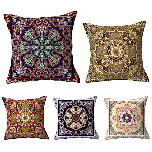 

Set of 5 Throw Pillow Simple Classic 4545 cm Cushion Vintage Circle Cover Sofa Home Decor Throw Pillow Case