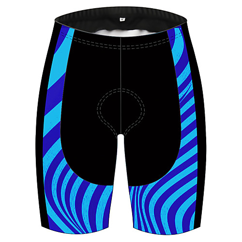 

21Grams Men's Cycling Shorts Spandex Bike Shorts Padded Shorts / Chamois Pants Breathable Quick Dry Sports Stripes Patchwork 3D Black / Blue Mountain Bike MTB Road Bike Cycling Clothing Apparel Bike