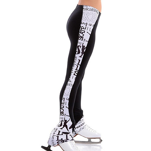

Over The Boot Figure Skating Tights Women's Girls' Ice Skating Pants / Trousers Black Spandex High Elasticity Training Skating Wear Patchwork Ice Skating Figure Skating / Kids