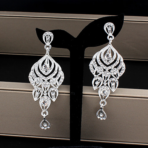 

Women's Drop Earrings Dangle Earrings Pear Cut Drop Elegant Fashion Earrings Jewelry Gold / Silver For Wedding Party Anniversary Prom 1 Pair