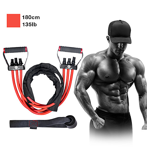 

Resistance Band Set 9 pcs 3 Stackable Exercise Bands Door Anchor Exercise Handles Sports Latex Home Workout Gym Exercise & Fitness Anti-Wear Strength Training Heavy Duty Muscular Bodyweight Training