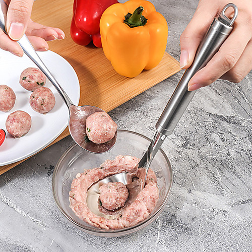 

1 PC non-Stick Creative Meatball Maker Spoon Meat with Elliptical Leakage Hole Kitchen Utensil Gadget Tool